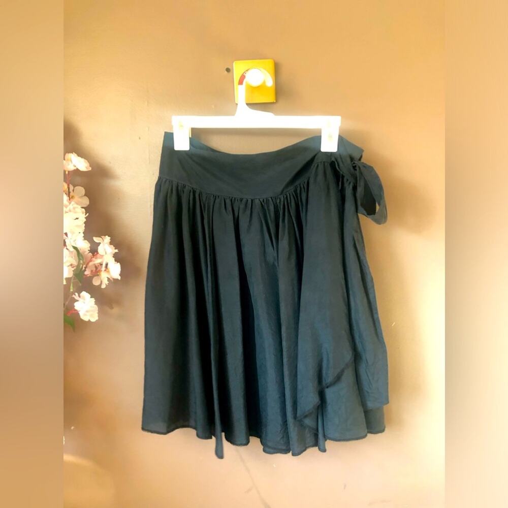 Silk wrap puff skirt bottom